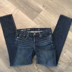 Dark wash J Crew downtown skinny jeans